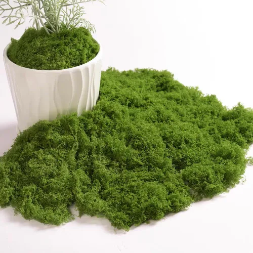 Musgo artificial de 5.3 onzas para manualidades, decoración de musgo verde falso para jardines de hadas, centros de mesa de boda, arreglos florales