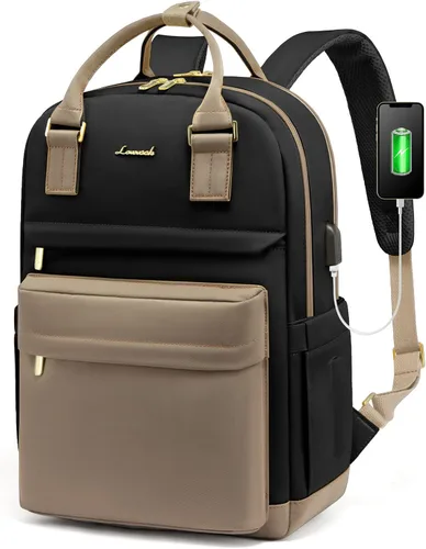 Miniatura 23 de LOVEVOOK - Mochila de computadora portátil para mujeres y niñas, mochila de 15.6 pulgadas impermeable para estudiantes, linda bolsa para libros