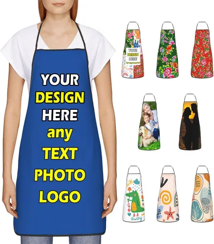 Miniatura 39 de Delantales impermeables personalizados para diseñar tu propia foto logotipo texto para cocinar hornear 28.3 x 20.4 pulgadas