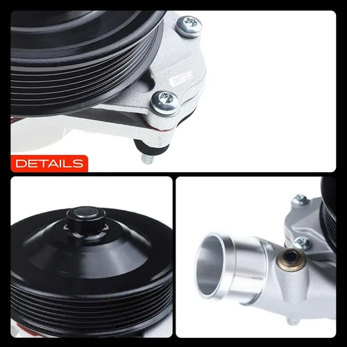 Miniatura 9 de A-Premium Agua del motor con polea [DOHC, 6,8Cyl 3.0L 5.0L] Compatible con Jaguar F-Type, F-Pace, XF, XFR, XJ, XJR, XKR, XKR-S y Land Rover