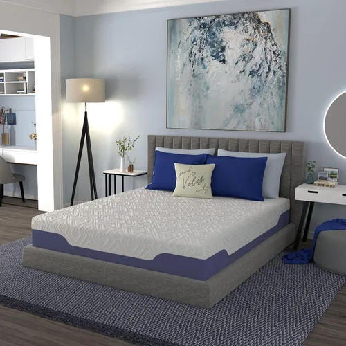 Miniatura 14 de Colchón Vibe de espuma viscoelástica de gel, de 12 pulgadas Certificado CertiPUR-US Bed-in-a-Box, tamaño matrimonial, color blanco