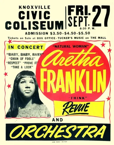 LEYENDA DE LA MÚSICA SOUL PÓSTER DE CONCIERTO VINTAGE GRANDE 11x14 - Reina de la Música Soul Cultura Negra Arte de Pared - Decoración R&B Motown