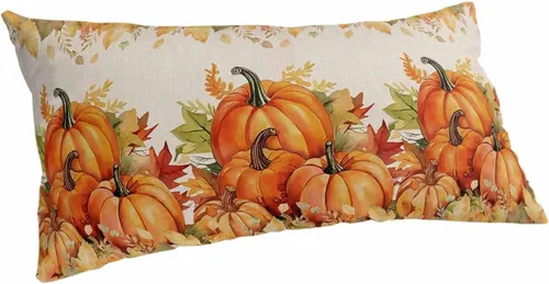 Miniatura 11 de Fundas de almohada de tamaño estándar de Acción de Gracias, 2 paquetes de fundas de almohada suaves decorativas para sofá de cuerpo largo, con Azul
