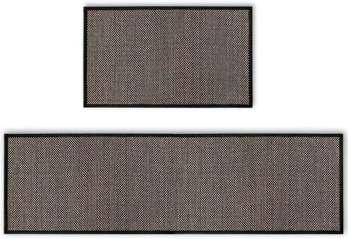 Miniatura 15 de Artoid Mode Juego de 2 alfombras y tapetes de cocina lavables, de goma antideslizante, absorbentes, para el frente del fregadero, 17 x 29 y 17 x 47