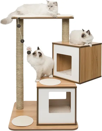 Miniatura 2 de Mueble Vesper para gato, V-Double, Walnut