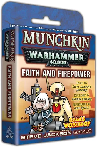 Munchkin Warhammer 40,000: Juego de cartas Faith and Firepower (expansión) | 112 cartas | Juego familiar | RPG de aventura de fantasía | A partir de