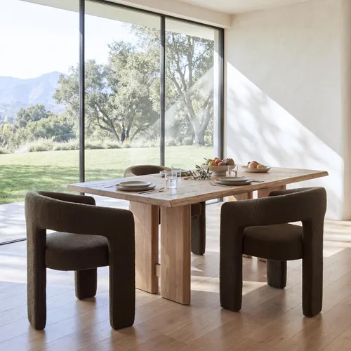Miniatura 27 de Modern Barrel - Silla de comedor tapizada con brazos, cómoda silla auxiliar de terciopelo para sala de estar, oficina en casa, recepción