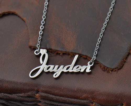 Miniatura 5 de Aoloshow Collar con nombre personalizado, pulsera y aretes Hecho a medida con cualquier nombre, joyería de acero inoxidable para mujeres, regalo