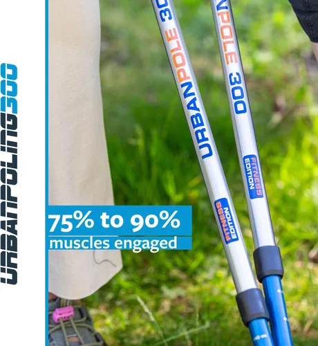 Miniatura 8 de Urban Poling Bastones urbanos serie 300 – 1 par – Edición fitness – CoreGrip™ ergonómico patentado para estabilidad – Ajustable, plegable, ligero