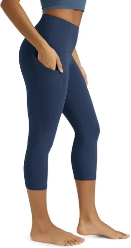 Miniatura 177 de ODODOS - Leggings capri de cintura alta para mujer con bolsillos, control de abdomen, no se transparentan, para entrenamiento atlético, running