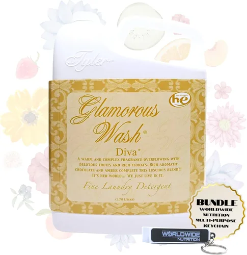 Miniatura 16 de Worldwide Nutrition Paquete Compatible con Tyler Glamorous Wash Diva Detergente Líquido para la Ropa - Lavable a Mano y a Máquina Detergente