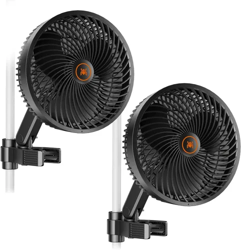 Miniatura 9 de Spider Farmer Ventilador de clip para tienda de cultivo de 6 pulgadas, motor EC, 10 velocidades de viento dinámicas personalizadas y oscilación