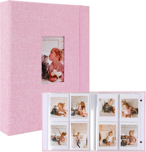 Miniatura 9 de Polaroid - Álbum de fotos, pequeño libro de imágenes con capacidad para 280 fotos, libro de recuerdos beige para imágenes de 2 x 3 pulgadas, álbum