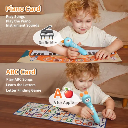Miniatura 5 de alilo Juegos de libros de bolígrafo parlante para niños pequeños de 3 a 6 años, juguetes electrónicos de aprendizaje para niños, con 3 libros