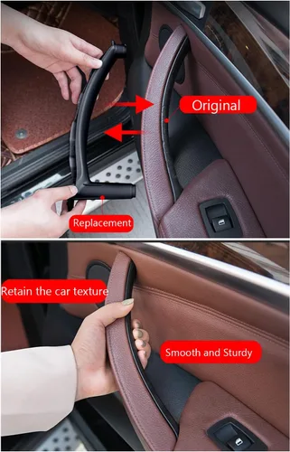 Miniatura 5 de Jaronx Para BMW X5 X6 Tirador de la puerta, Cubierta de agarre interior del lado del pasajero derecha delantera/derecha trasera