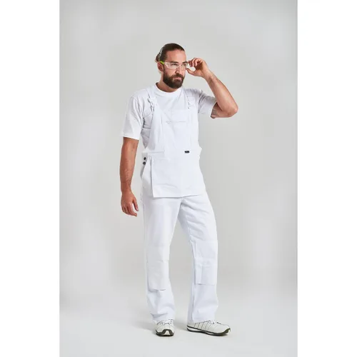 Miniatura 6 de Portwest S810 Bolton - Overol con peto de algodón blanco con bolsillos para las rodillas, talla XXL