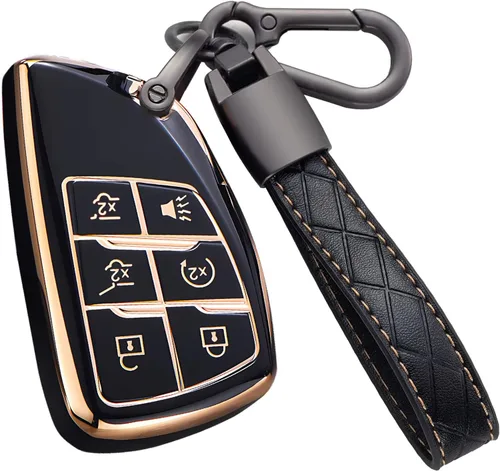 Miniatura 10 de Funda para llavero para Chevy GMC con llavero, Silverado Sierra Tahoe Suburban Equinox Traverse Yukon Denali Terrain Buick Envision Funda de TPU