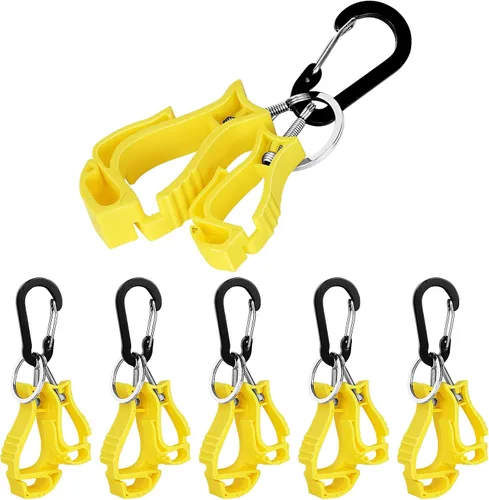 Miniatura 8 de NANHONG 6 Piezas de Clips para Guantes de Trabajo, Soporte para Guantes, Clip para Construcción, Trabajador para Gafas, Cascos y Guantes