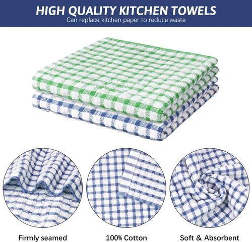 Miniatura 3 de Nialnant 8 Piezas Trapos de Cocina para Platos, 100% Algodón Suave Absorbente de Secado Rápido, Paños de Cocina para Cocina, Lavar Platos, Trapos