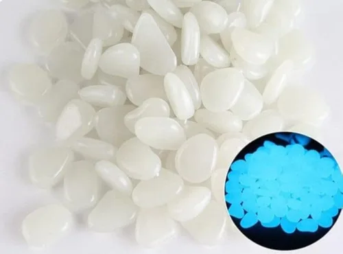 Miniatura 4 de Party Zealot 400 piedras que brillan en la oscuridad para pasarelas interiores y exteriores, jardín, entrada, bolsa grande alimentada por luz y Azul