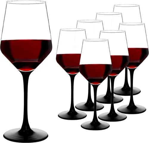 Miniatura 14 de YANGNAY Copas de vino (juego de 12, 13 onzas), copas de vino transparentes para vino tinto o blanco, borde liso, aptas para lavavajillas