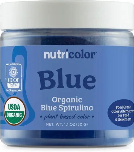 Nutricost Colorante Alimentario Azul a Base de Plantas de Espirulina Orgánica (30 Porciones) - Alternativa de Color Nutricolor para Alimentos y