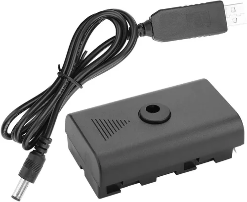Miniatura 7 de NPF - Fuente de alimentación externa de batería ficticia, acoplador de batería ficticia para NPF550 F570 F770 F750 F970 F990 con cable USB