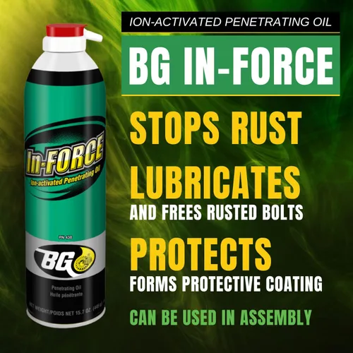 Smilyeez Listado de BG in-Force PN 438 Aceite penetrante activado por iones (1 lata) y destornillador de bolsillo
