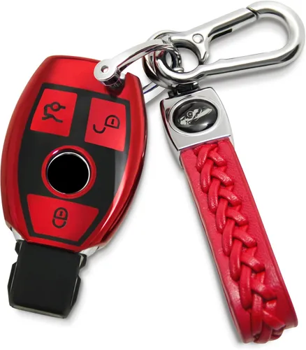 Miniatura 8 de Creativity Funda para llave de Mercedes Benz. Hermosa funda de TPU compatible con CLS CLK AMG ML C CL E S SL SLK G GLC GLE GLS M R Smart Remote Key