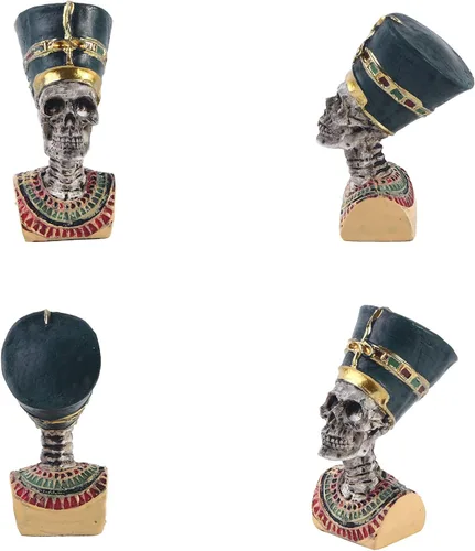 Miniatura 6 de Faraón del Antiguo Egipto para acuario, decoración de pecera, decoración (juego de 3) Esfinge, momia, sacerdote, cráneo, escultura, reptil, tortuga