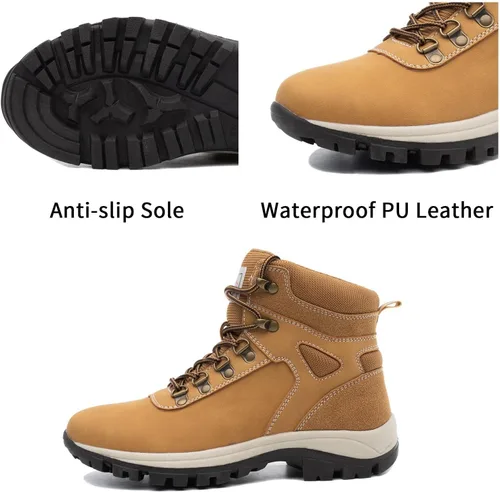 Miniatura 2 de Botas impermeables para el trabajo de senderismo para mujer, botas tácticas de senderismo para la nieve de invierno, botas de senderismo