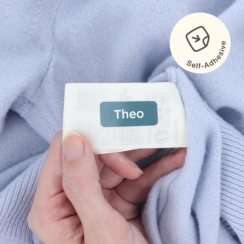 Miniatura 2 de TeddyLabels - Etiquetas de ropa para hogar de ancianos (120) – Etiquetas adhesivas con nombre para ropa y artículos personales. Etiquetas Azul oscuro
