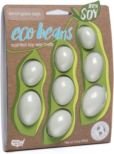 Miniatura 42 de Eco Candle Co. Eco Beans Wax Melts - Paquete de 2 unidades, ámbar vintage, 3.5 onzas, aromas de resina de madera, nuez moscada, canela y vainilla