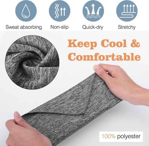 Miniatura 3 de Pañuelo bandana con cintas elásticas para las orejas, paquete de 3, pasamontañas con bolsillo para filtro, protección solar UV, máscara facial