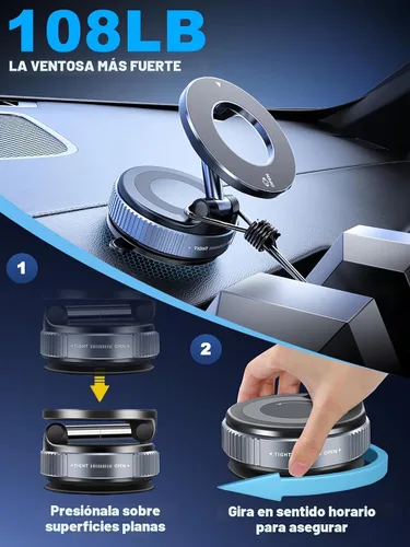 Miniatura 3 de snanlen Soporte magnético de teléfono de vacío de nano gel de 360° mejorado para Magsafe