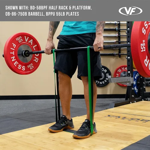 Miniatura 7 de Valor Fitness Bandas de resistencia PRB para dominadas, prensas de banco, sentadillas, peso muerto y más, tallas XS-XXL