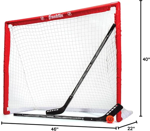 Miniatura 8 de Franklin Sports Set de arco, pelota y palo de hockey - NHL