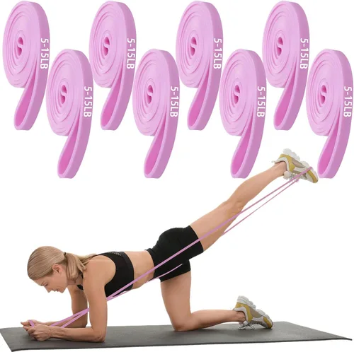 Miniatura 7 de Foilswirl 8 piezas de bandas de resistencia, bandas de tracción, bandas de asistencia para tracción, bandas de ejercicio y entrenamiento