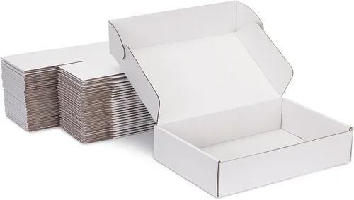 Miniatura 17 de Cajas de envío pequeñas de 9 x 6 x 2 pulgadas (paquete de 25) – Cajas de cartón corrugado blancas resistentes para pequeñas empresas, comercio Blanco