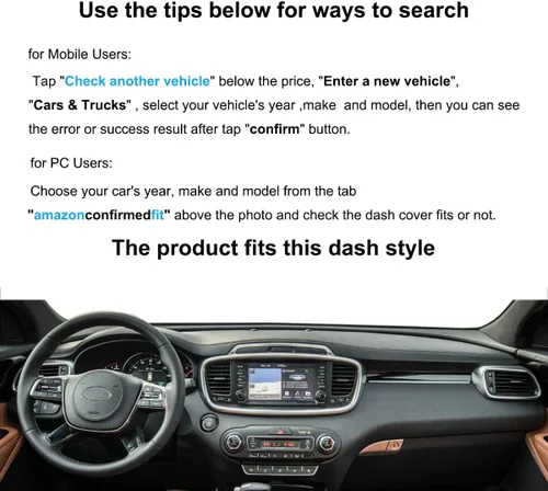 Miniatura 2 de Yiz Tapete para cubierta de tablero compatible con Kia Sorento 2016 2017 2018 2019 2020 con altavoz de tablero con sensores, protector de alfombra