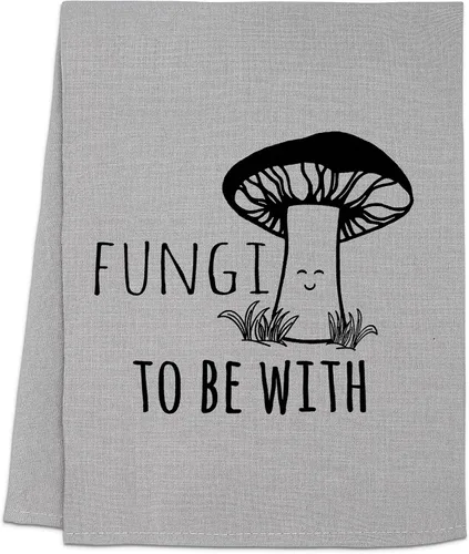 Moonlight Makers Fungi To Be With Gray - Divertidas toallas de cocina decorativas para el hogar, regalos de cumpleaños, regalo del día de la madre