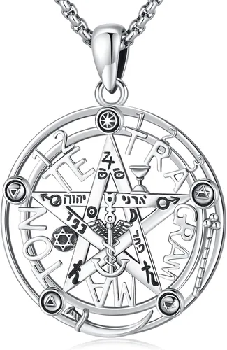 Miniatura 16 de Joyería Mágica para Mujeres y Hombres Nudo de Bruja Plata 925 Original Collar de Nudo de Bruja Tetragrammaton Hecate Collar Lilith Collar Pentagrama