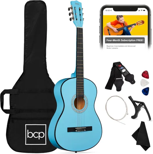 Miniatura 21 de Best Choice Products Kit de Iniciación de Guitarra Acústica de Madera Completa para Principiantes de 38 Pulgadas con Funda de Transporte, 6 Púas