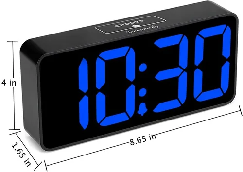 Miniatura 7 de DreamSky Reloj despertador digital grande con números grandes para personas mayores y personas con discapacidad visual, relojes eléctricos de 9