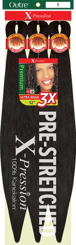 Miniatura 5 de Outre X-Pression Braid - Trenza preestirada 52" 3X, Negro jet 1