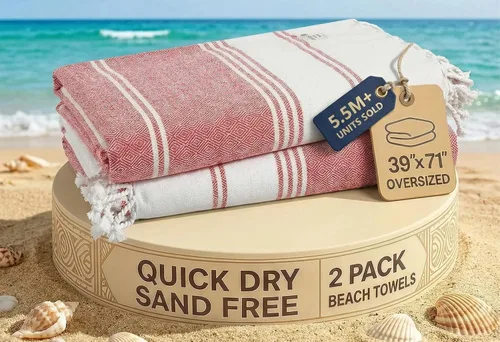 Miniatura 99 de LANE LINEN - Paquete de 4 toallas de playa de gran tamaño, toalla de piscina prelavada, extragrande, de secado rápido y sin arena, toalla de viaje