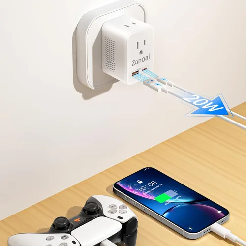 Miniatura 6 de Adaptador de enchufe de viaje europeo 6 en 1, convertidor de voltaje de 220 V a 110 V, adaptador de viaje de EE. UU. a Europa, adaptador