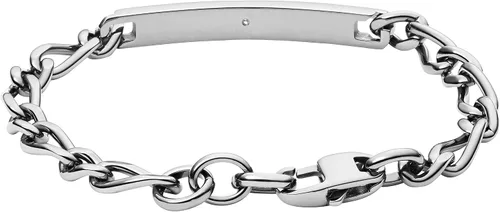 Miniatura 2 de Fossil - Pulsera de identificación de acero inoxidable chapado para hombre de regalo personalizada grabable