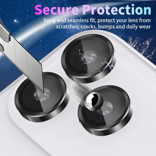 Miniatura 2 de Protector de Lente de Cámara para iPhone 17 Pro/17 Pro Max, Protector de Cámara de Vidrio Templado Individual con Bandeja de Instalación Compatible