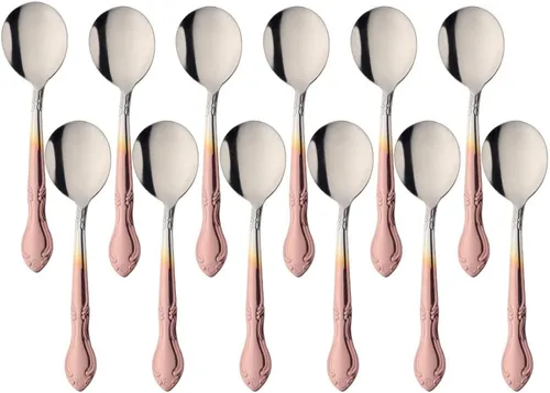 Miniatura 37 de Juego de 12 cucharas de café, mini cucharas de café, cucharas de espresso de acero inoxidable, cucharas pequeñas para postre, té, aperitivo, 4.6